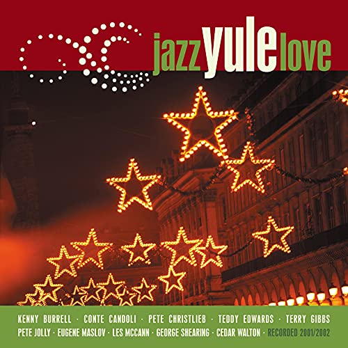 CD cover for “Jazz Yule Love” featuring illuminated building stars.