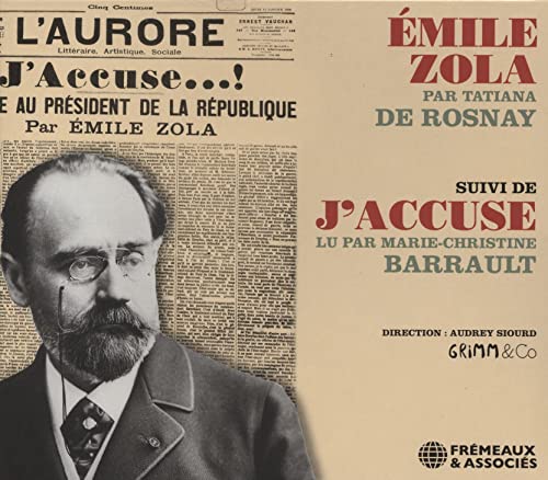 CD cover featuring Émile Zola’s portrait and newspaper headline “J’Accuse…!”.