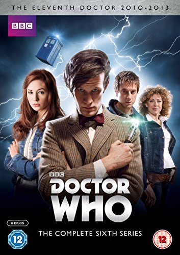DVD cover for Doctor Who Series 6 featuring the Eleventh Doctor and his companions.