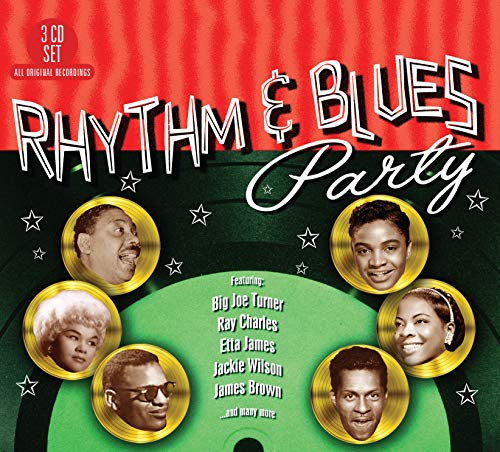 CD cover for "Rhythm & Blues Party" featuring portraits of musicians.