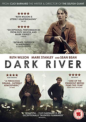 DVD cover for "Dark River" featuring Ruth Wilson holding a rifle.