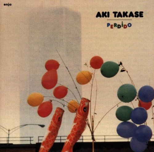 CD cover for Aki Takase’s “Perdido” featuring koi kites and balloons.