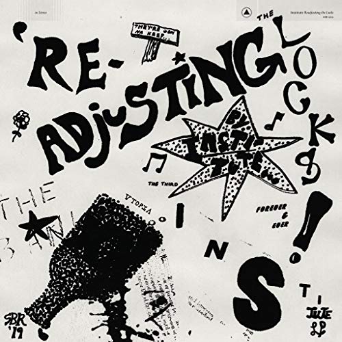Black and white album cover with hand-drawn text, a star, and abstract ink shapes.