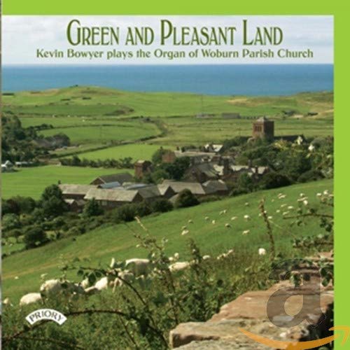 CD cover: rural landscape with village, church, and sheep.
