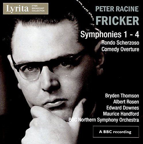 CD cover featuring composer Peter Racine Fricker in a black and white portrait.