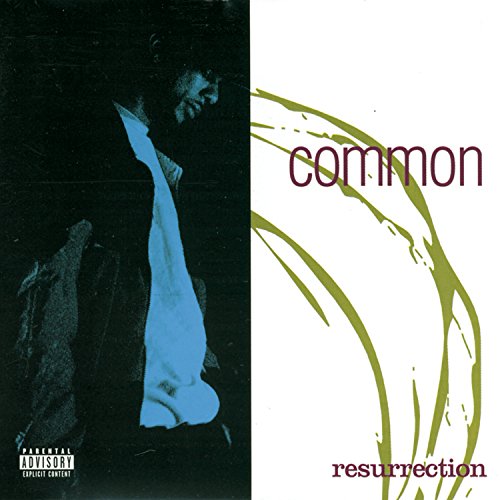 Album cover for Common’s “Resurrection” featuring a portrait and abstract design.