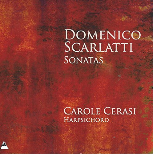 Red CD cover with white text: "Domenico Scarlatti Sonatas" and "Carole Cerasi.