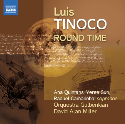 CD cover for Luís Tinoco's "Round Time" featuring astronomical imagery.