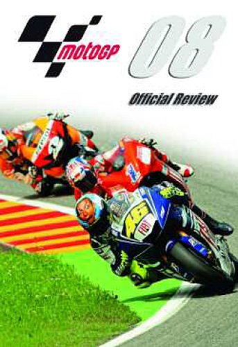 MotoGP 2008 DVD cover featuring motorcycle racers in competition.