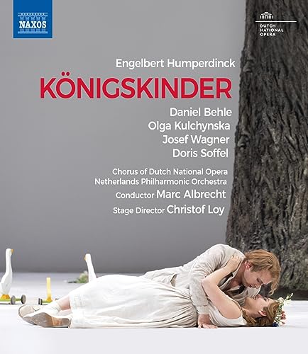 Blu-ray cover for Engelbert Humperdinck’s *Königskinder* opera, couple embracing.