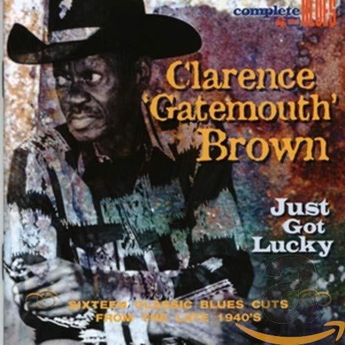 Clarence “Gatemouth” Brown CD cover, portrait of a man in a hat.