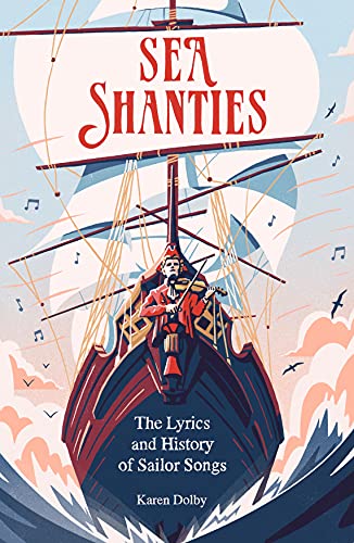 Book cover: "Sea Shanties" with illustration of a sailor playing violin.