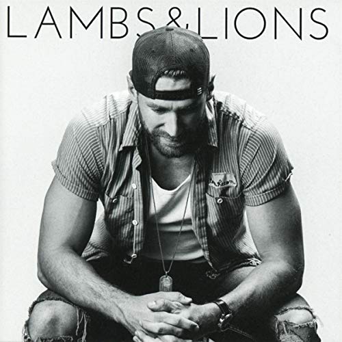 Black and white album cover featuring Chase Rice in a hat and striped shirt.