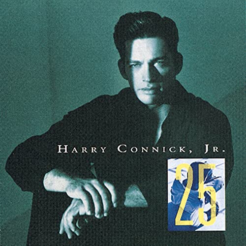 Harry Connick Jr. wearing a dark shirt on the cover of his album 25.