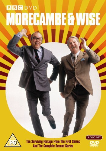 Morecambe & Wise DVD cover featuring the comedy duo in suits, mid-run.