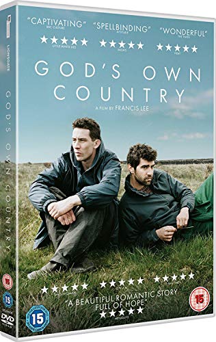 DVD cover art for God's Own Country featuring two men sitting in a field.