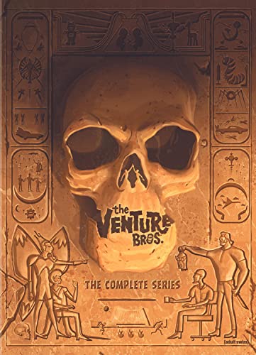 DVD cover for "The Venture Bros. Complete Series" featuring a skull.