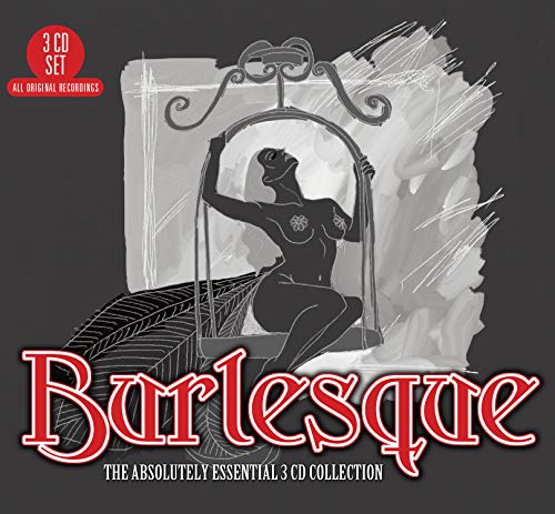 CD cover for "Burlesque" featuring a silhouette in a metal frame.