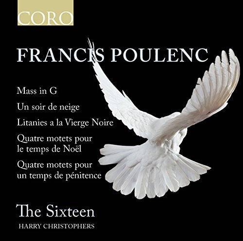 CD cover for Francis Poulenc’s Mass in G featuring a white dove.