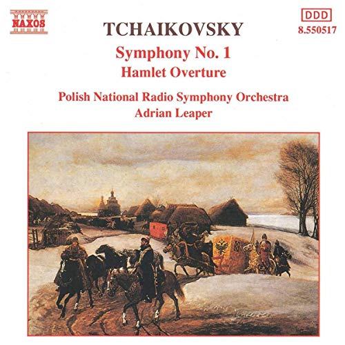 CD cover for Tchaikovsky’s Symphony No. 1 with a wintry landscape.