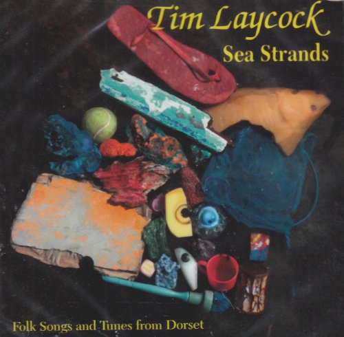 CD cover for Tim Laycock’s “Sea Strands” featuring beach objects.