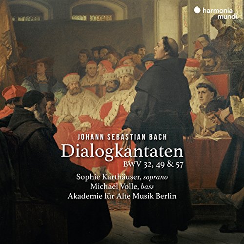 CD cover for J.S. Bach’s Dialogkantaten, featuring a historical painting.