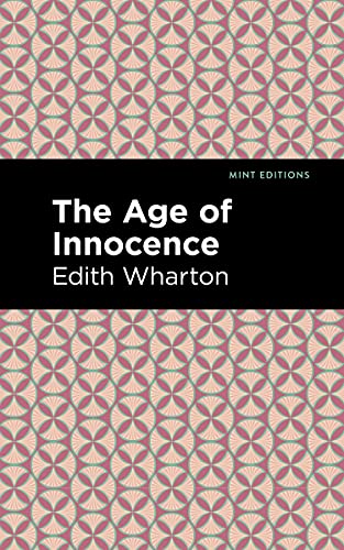 Book cover for "The Age of Innocence" by Edith Wharton, patterned background.