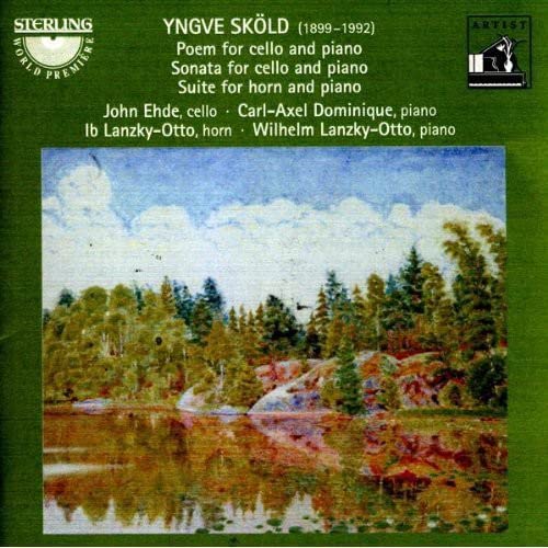 CD cover with a landscape painting of trees and a body of water.