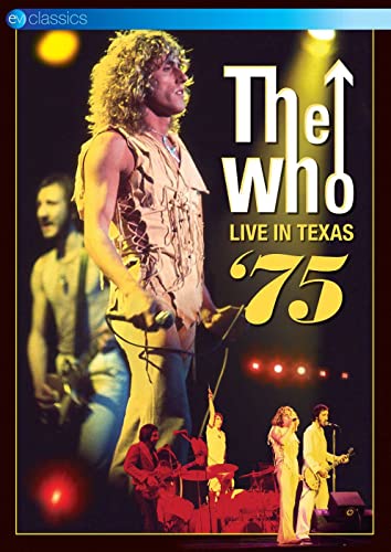 The Who performing live on stage in 1975, DVD cover.