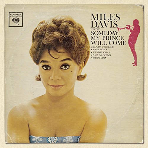 Album cover featuring a woman's portrait, Miles Davis text, and a silhouette of a trumpeter.