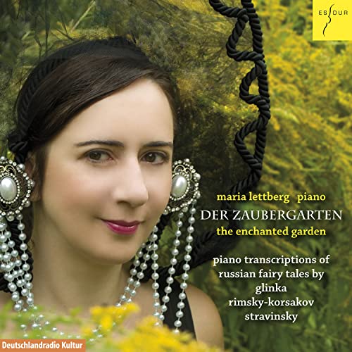 CD cover featuring pianist Maria Lettberg with floral background.