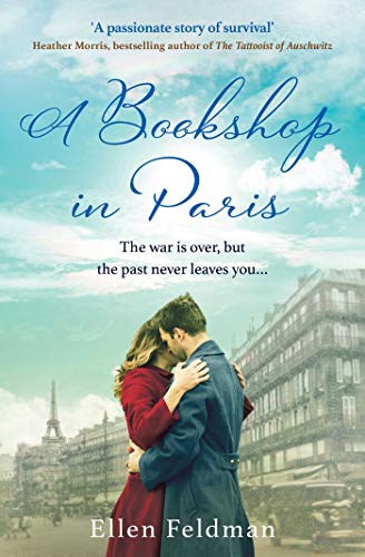 Book cover: couple embracing in front of a Parisian street scene.