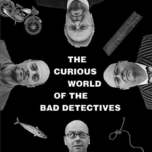 Black and white album cover featuring four faces and scattered objects.