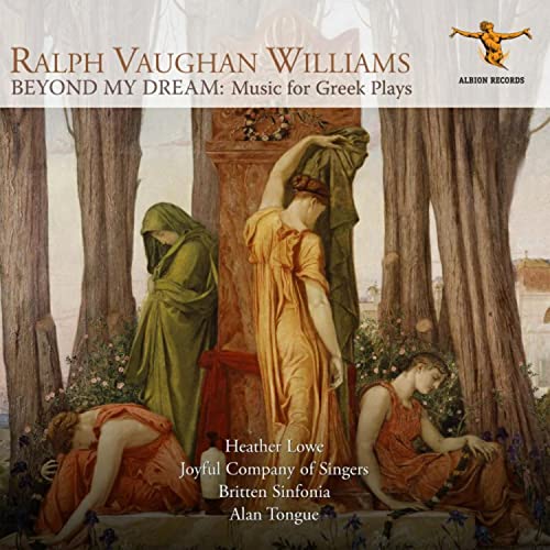 CD cover: painting of draped figures amongst trees, Vaughan Williams music.