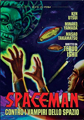 Vintage Italian DVD cover for "Spaceman Contro I Vampiri," featuring sci-fi imagery.