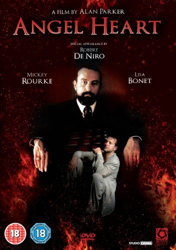 Angel Heart DVD cover featuring Mickey Rourke and Robert De Niro.