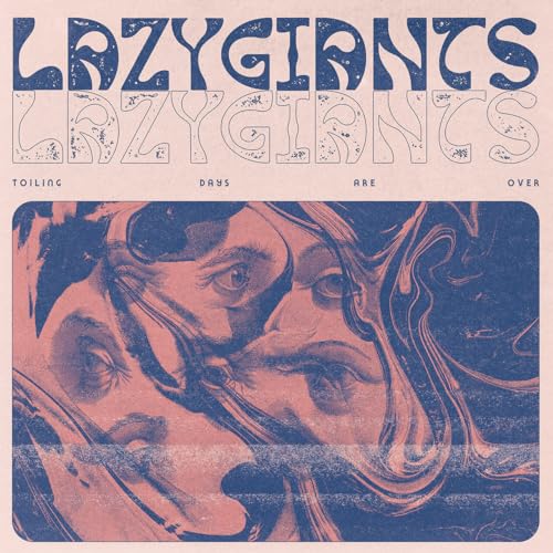 Lazy Giants album cover: pink and blue abstract portrait.