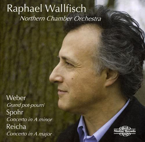 CD cover featuring portrait of cellist Raphael Wallfisch and composer names.