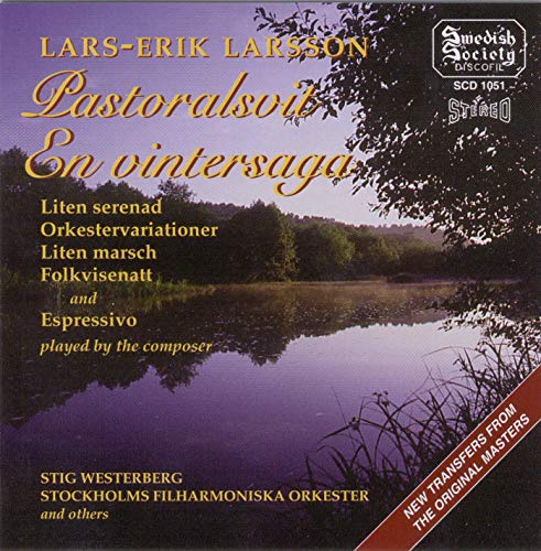 CD cover for Lars-Erik Larsson’s “Pastoral Suite” with a winter landscape.