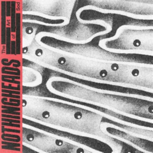 Black and white abstract vinyl record cover with red text: "NOTHINGHEADS, The Art of Sod".
