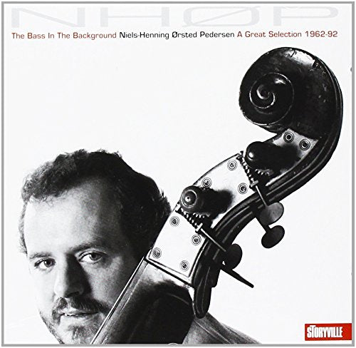 CD cover featuring jazz bassist Niels-Henning Ørsted Pedersen and his instrument.
