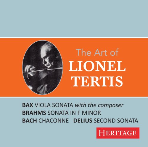 CD cover: portrait of Lionel Tertis playing viola, text details compositions.
