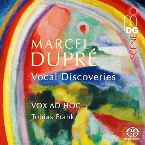 CD cover with abstract colorful painting and text: "Dupre Vocal Discoveries.