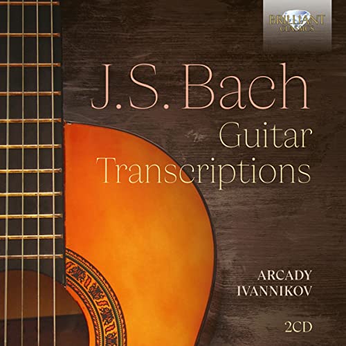 CD cover: Guitar soundhole with "J.S. Bach Guitar Transcriptions" text.