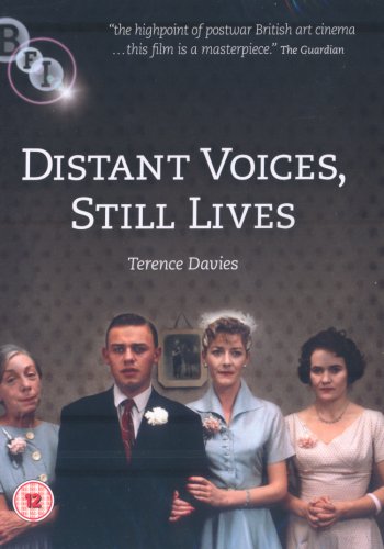 DVD cover for "Distant Voices, Still Lives" featuring a family portrait.