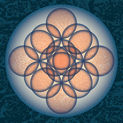 Circular album art with overlapping orange and blue circles.