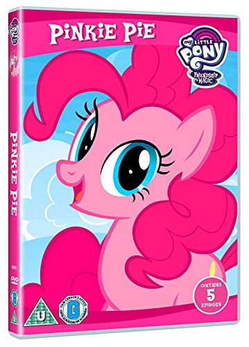 DVD cover featuring Pinkie Pie, a bright pink My Little Pony character.