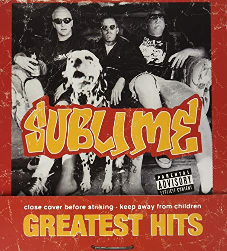 Sublimeās āGreatest Hitsā vinyl album cover featuring band members and a spotted dog.