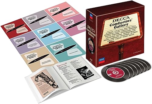 Decca Conductors' Gallery" CD box set with booklets and accompanying discs.