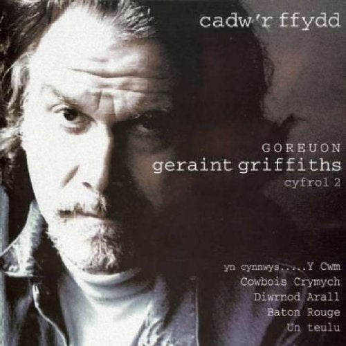 CD cover featuring a close-up portrait of Welsh singer Geraint Griffiths.